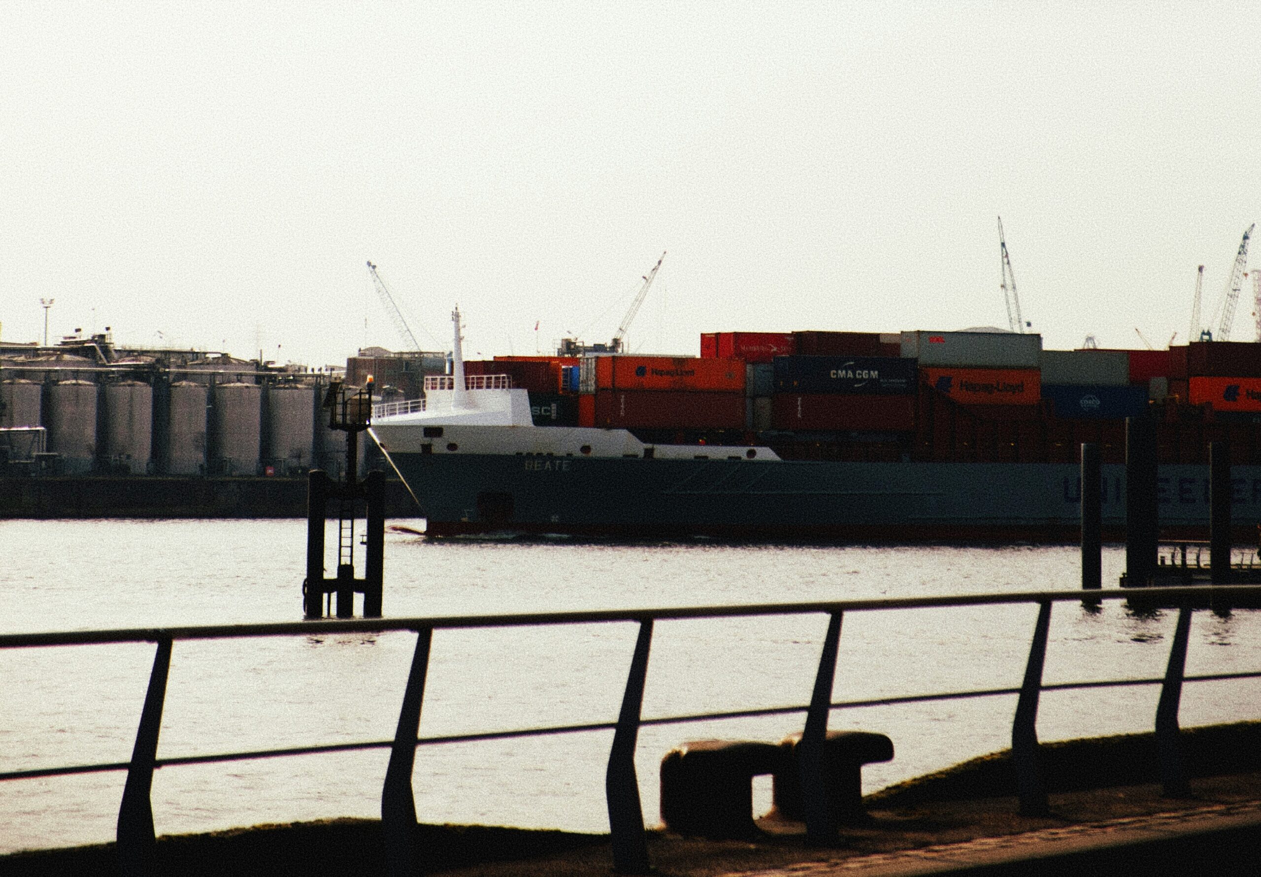Shipping containers in UAE port