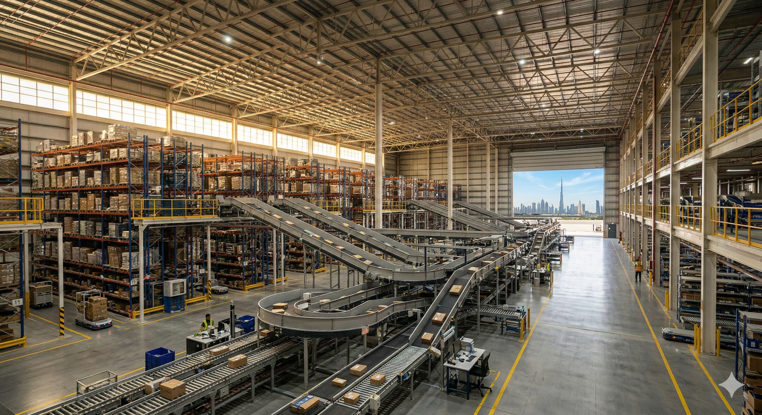 Modern logistics warehouse in Dubai used for cross stuffing operations