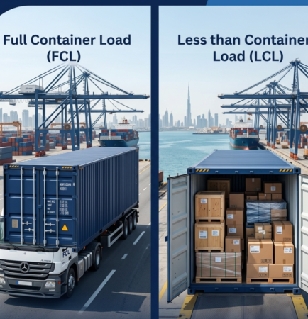 FCL vs LCL shipping in Dubai comparison at Jebel Ali Port