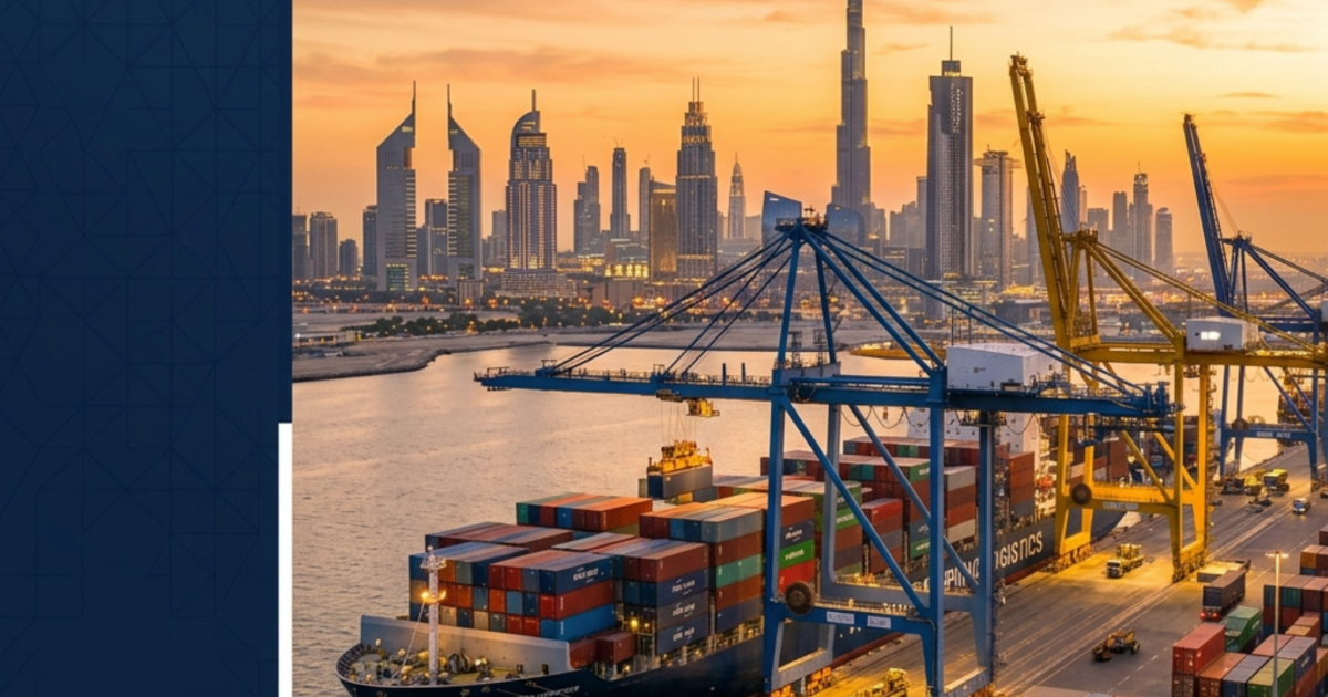 freight forwarder in Dubai loading containers at Jebel Ali Port
