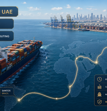 Shipping from Brazil to UAE 2026 — Santos to Jebel Ali sea and air freight routes