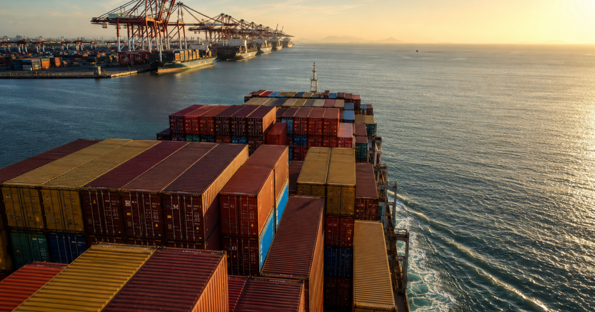 Shipping from China to UAE - container ship departing a Chinese port bound for Jebel Ali