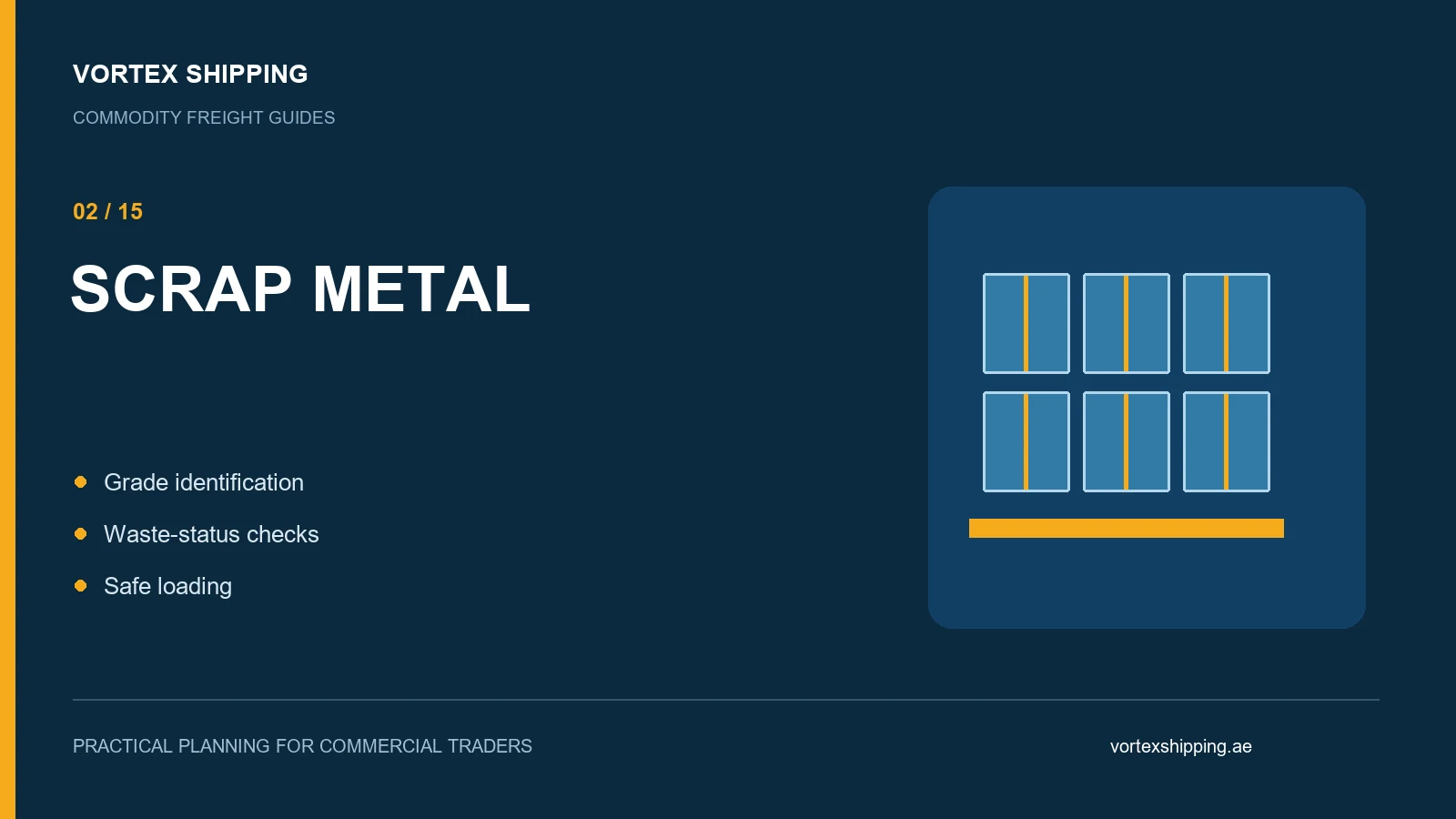Illustrated scrap metal shipping guide for international trade planning.